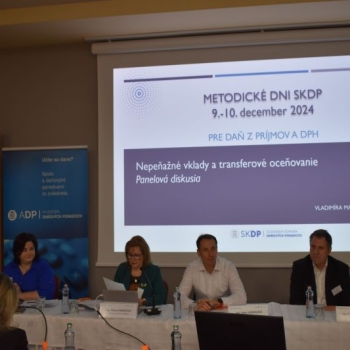 Nepeňažné vklady a transferové oceňovanie – prednáška na Metodických dňoch SKDP